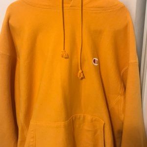 Yellow champion hoodie